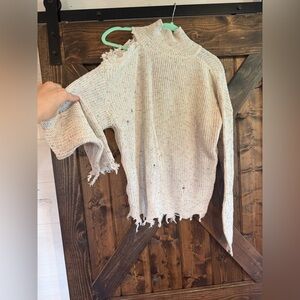 NWT Boutique Cut-Out Shoulder Sweater